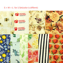 Load image into Gallery viewer, Reusable Beeswax Cloth Wrap Food Fresh Bag Lid Cover Stretch Lid Jungle Party Bees wax wrap plastic wrap for Sandwich Cheese
