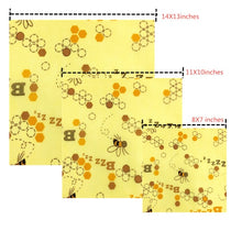 Load image into Gallery viewer, Reusable Beeswax Cloth Wrap Food Fresh Bag Lid Cover Stretch Lid Jungle Party Bees wax wrap plastic wrap for Sandwich Cheese

