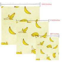 Load image into Gallery viewer, Reusable Beeswax Cloth Wrap Food Fresh Bag Lid Cover Stretch Lid Jungle Party Bees wax wrap plastic wrap for Sandwich Cheese
