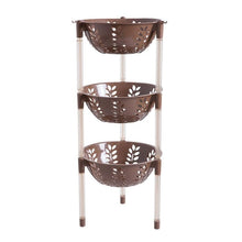 Load image into Gallery viewer, 3/4 Tiers Stackable Kitchen Fruit Vegetable Storage Rack Shelf Basket Organizer Plastic Hollow Floor Storage Shelf
