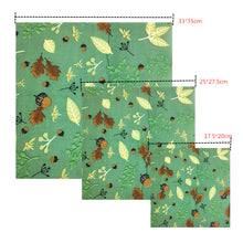 Load image into Gallery viewer, Reusable Beeswax Cloth Wrap Food Fresh Bag Lid Cover Stretch Lid Jungle Party Bees wax wrap plastic wrap for Sandwich Cheese
