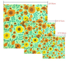 Load image into Gallery viewer, Reusable Beeswax Cloth Wrap Food Fresh Bag Lid Cover Stretch Lid Jungle Party Bees wax wrap plastic wrap for Sandwich Cheese
