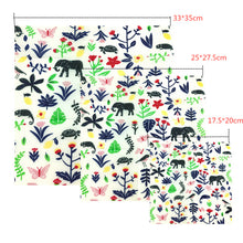Load image into Gallery viewer, Reusable Beeswax Cloth Wrap Food Fresh Bag Lid Cover Stretch Lid Jungle Party Bees wax wrap plastic wrap for Sandwich Cheese
