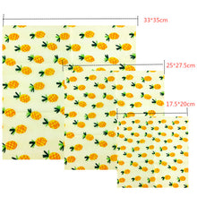 Load image into Gallery viewer, Reusable Beeswax Cloth Wrap Food Fresh Bag Lid Cover Stretch Lid Jungle Party Bees wax wrap plastic wrap for Sandwich Cheese
