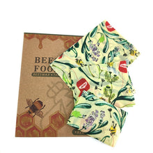 Load image into Gallery viewer, Reusable Beeswax Cloth Wrap Food Fresh Bag Lid Cover Stretch Lid Jungle Party Bees wax wrap plastic wrap for Sandwich Cheese
