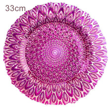 Load image into Gallery viewer, Tree Pattern Glass Tray Fancy Irregular Household Dinner Fruit Plates Lead-free Glass with Electroplating Craft Decorations
