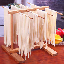 Load image into Gallery viewer, Wooden Collapsible Pasta Drying Rack 8 Row Noodle Spaghetti Dryer Stand Noodles Drying Holder Hanging Rack Kitchen Storage Rack
