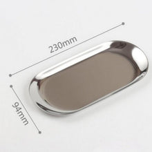 Load image into Gallery viewer, Metal Storage Tray Round Stainless Steel Tray Snack Fruit Cosmetics Jewelry Storage Organizer European Style Dinner Plates Gold
