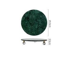 Load image into Gallery viewer, JINSERTA Natural Marble Storage Tray Jewelry Display Plate Luxury Round Dessert Fruit Cake Snack Plate Home Desktop Decor Tray

